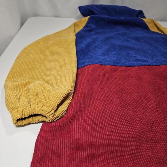 Vintage Corduroy Color Block Half Zip Charm KP Mens Size S (Fits Like Medium) - Picture 5 of 15